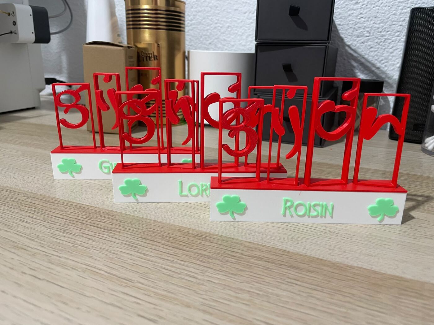 Letras decorativas personalizadas